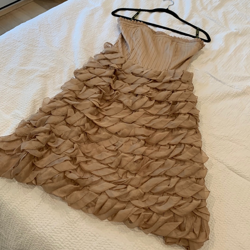 NWT Malandrino 100% silk, strapless evening dress